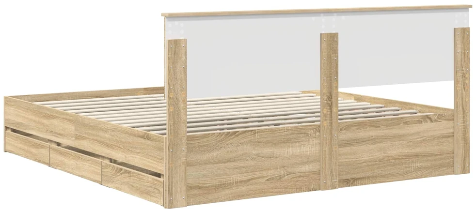 Lovos rėmas Sonoma ąžuolas 200 x 200 cm Inžinerinė mediena