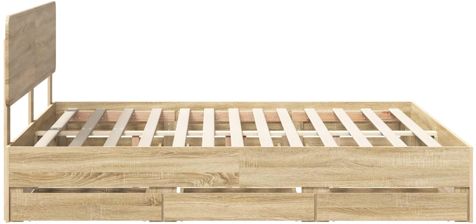 Lovos rėmas Sonoma ąžuolas 200 x 200 cm Dirbtinė mediena