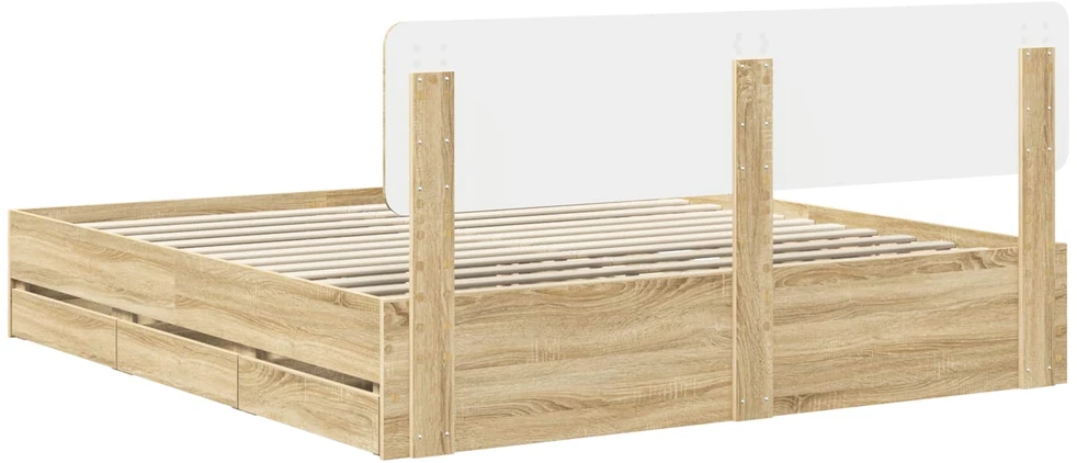 Lovos rėmas Sonoma ąžuolas 200 x 200 cm Dirbtinė mediena