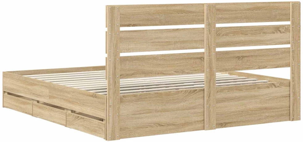 Lovos rėmas Sonoma ąžuolas 200 x 200 cm Inžinerinė mediena