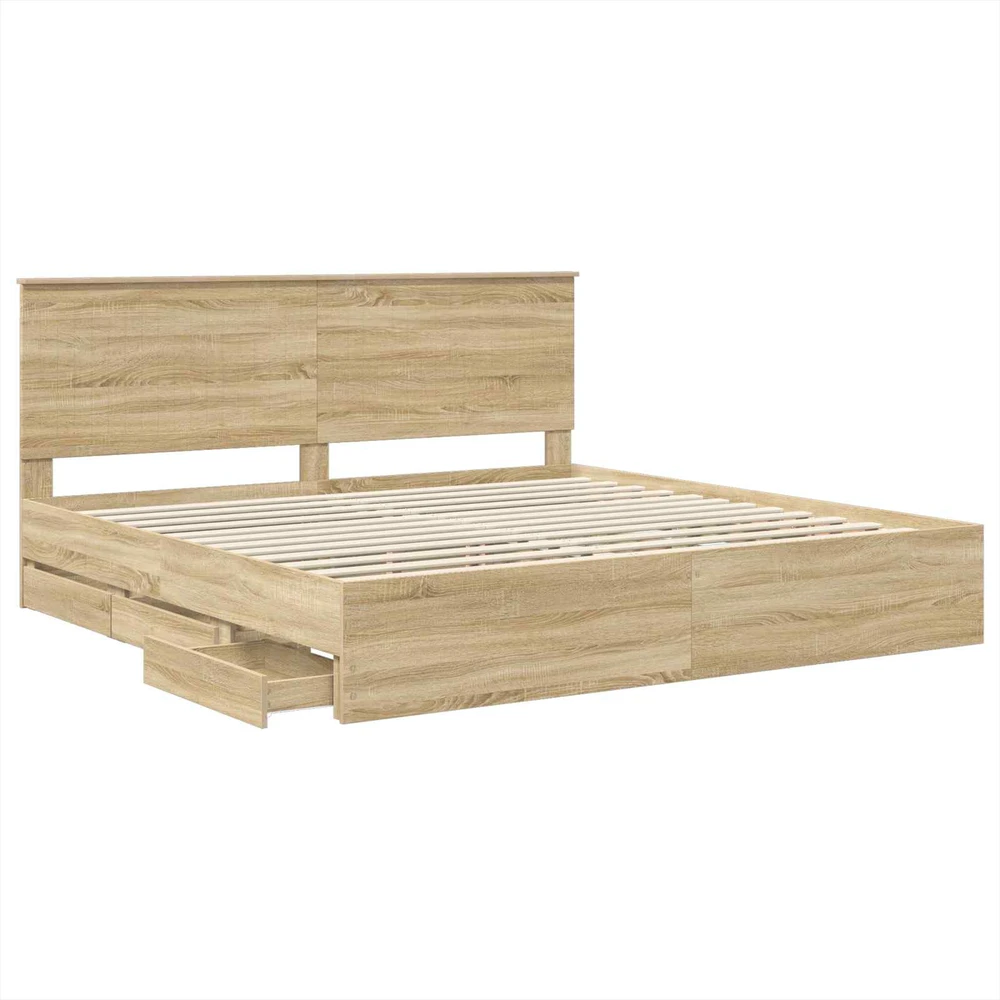 Lovos rėmas Sonoma ąžuolas 200 x 200 cm Inžinerinė mediena