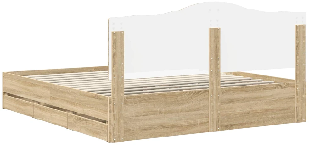 Lovos rėmas Sonoma ąžuolas 200 x 200 cm Inžinerinė mediena