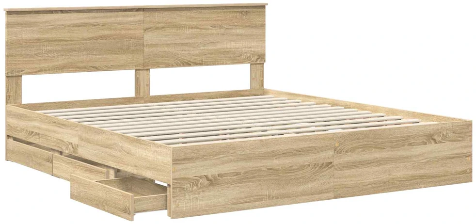 Lovos rėmas Sonoma ąžuolas 200 x 200 cm Inžinerinė mediena