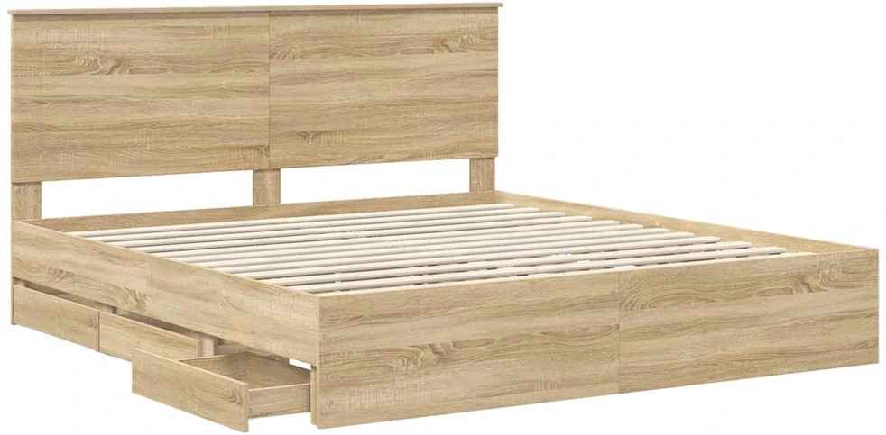 Lovos rėmas Sonoma ąžuolas 200 x 200 cm Inžinerinė mediena