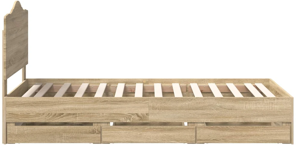 Lova Lovos rėmas Sonoma ąžuolas 75 x 190 cm Inžinerinė mediena