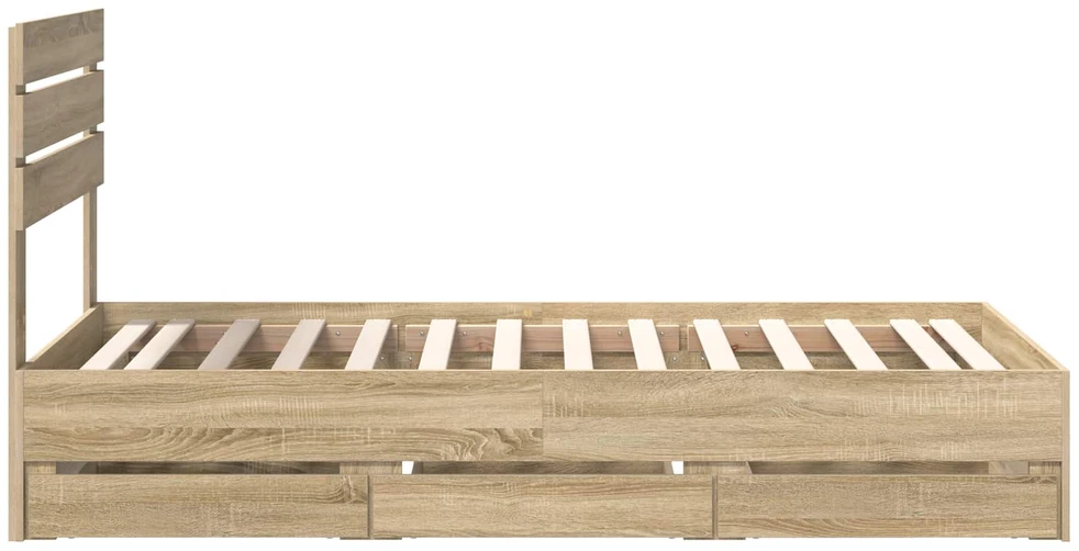 Lova Lovos rėmas Sonoma ąžuolas 75 x 190 cm Inžinerinė mediena