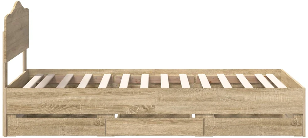 Lova Lovos rėmas Sonoma ąžuolas 75 x 190 cm Inžinerinė mediena