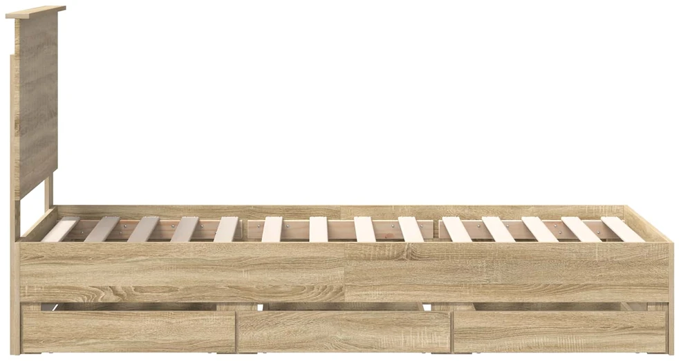 Lova Lovos rėmas Sonoma ąžuolas 75 x 190 cm Inžinerinė mediena