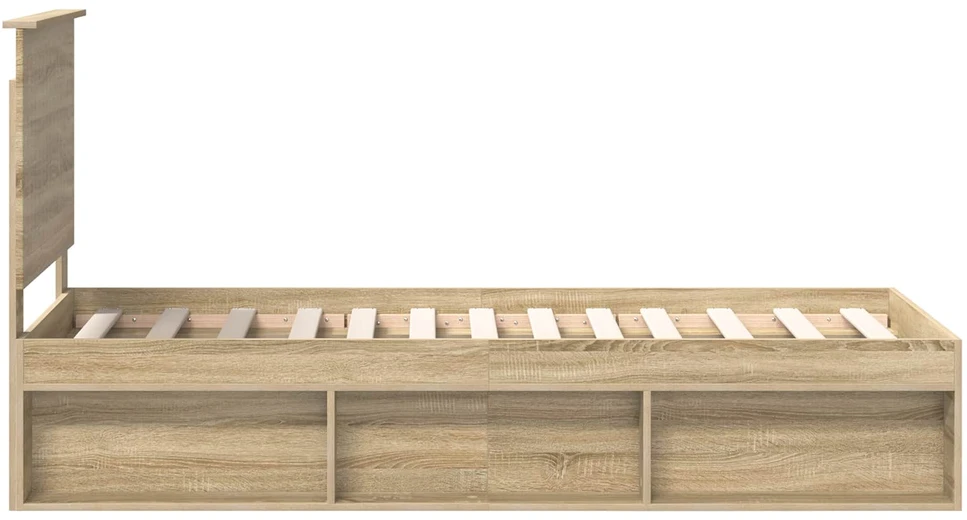 Lova Lovos rėmas Sonoma ąžuolas 75 x 190 cm Kietos pušies mediena