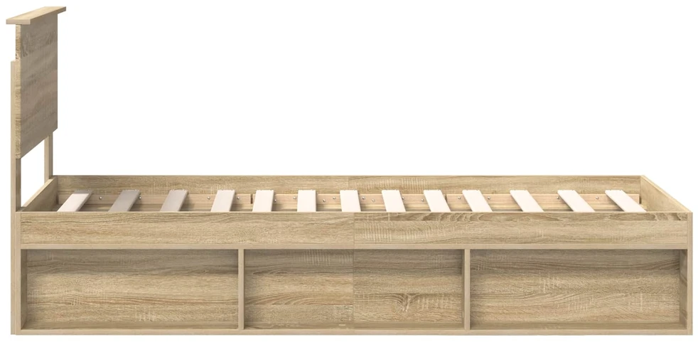 Lova Lovos rėmas Sonoma ąžuolas 75 x 190 cm Kietos pušies mediena