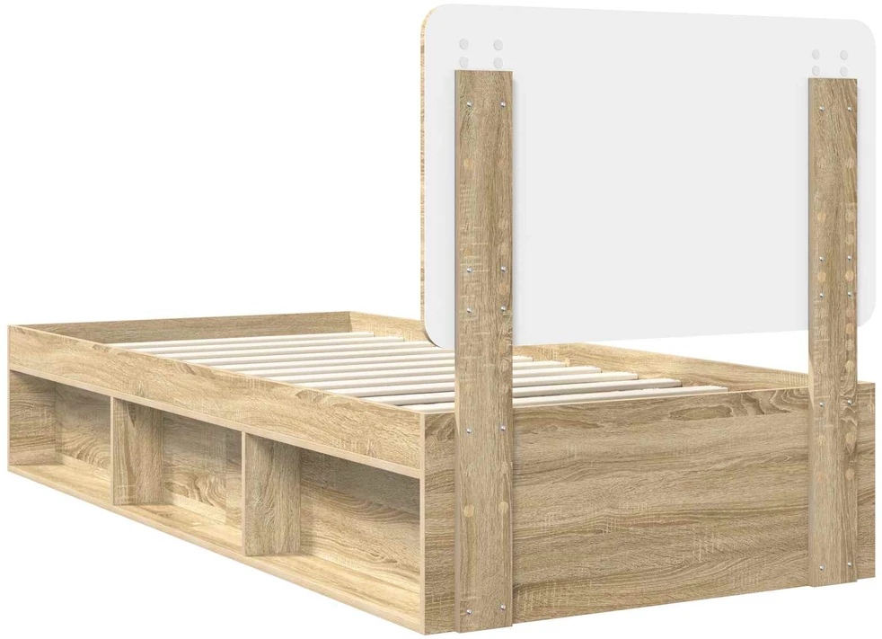 Lova Lovos rėmas Sonoma ąžuolas 75 x 190 cm Kietos pušies mediena