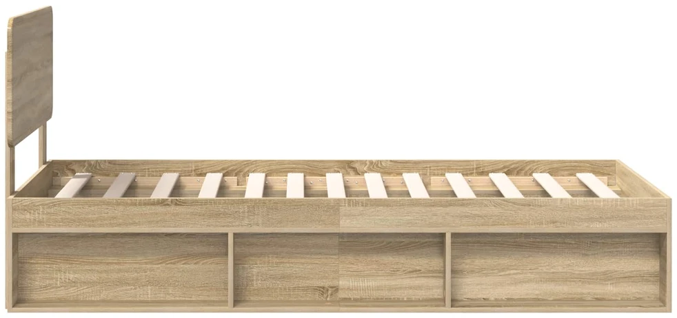 Lova Lovos rėmas Sonoma ąžuolas 75 x 190 cm Kietos pušies mediena