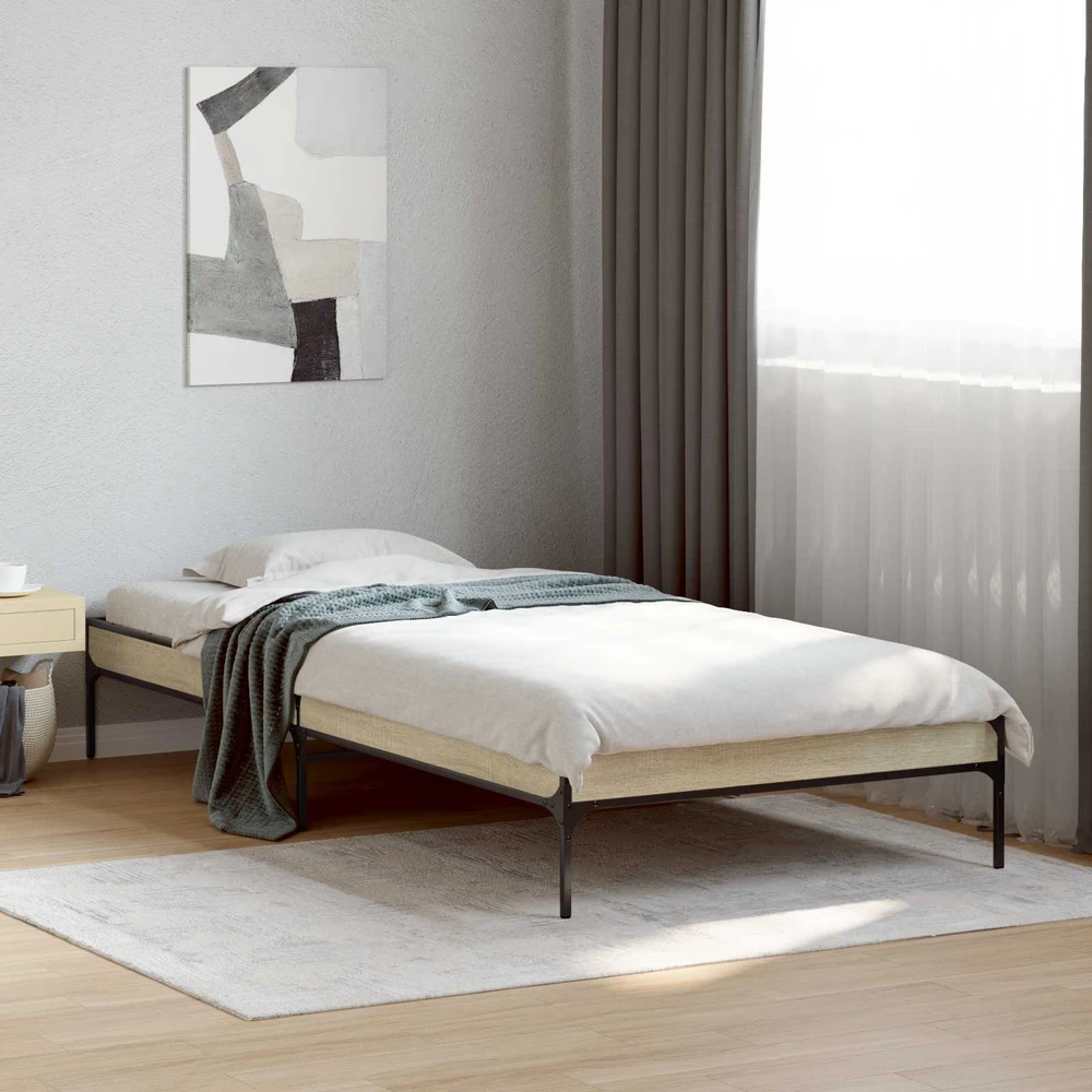 Lova Lovos rėmas Sonoma ąžuolas 80 x 200 cm Apdirbta mediena
