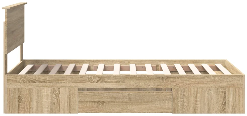 Lova Lovos rėmas Sonoma ąžuolas 80 x 200 cm Apdirbta mediena