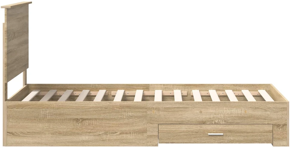 Lova Lovos rėmas Sonoma ąžuolas 90 x 200 cm Apdirbta mediena