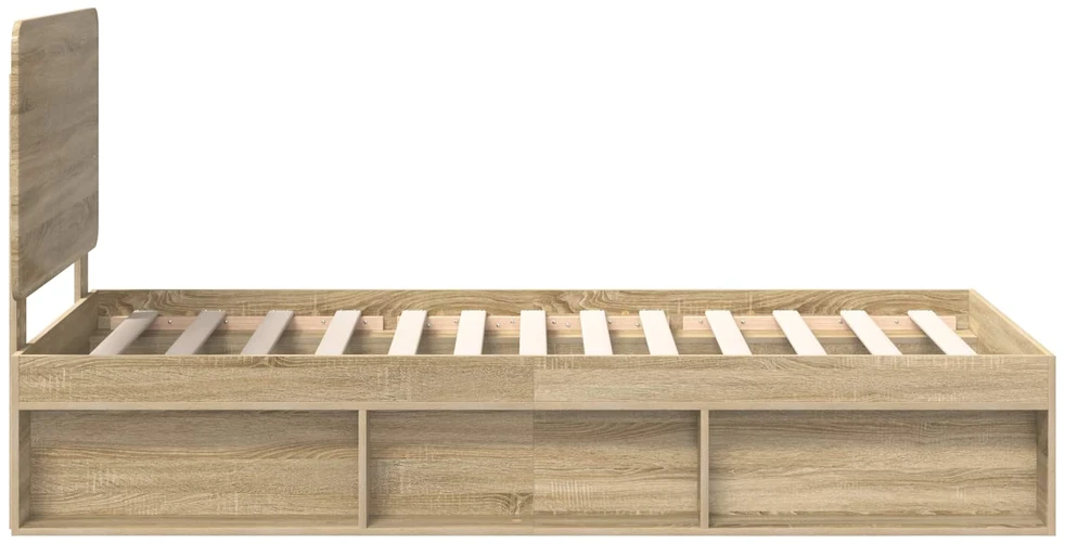 Lova Lovos rėmas Sonoma ąžuolas 90 x 200 cm Kietos pušies mediena