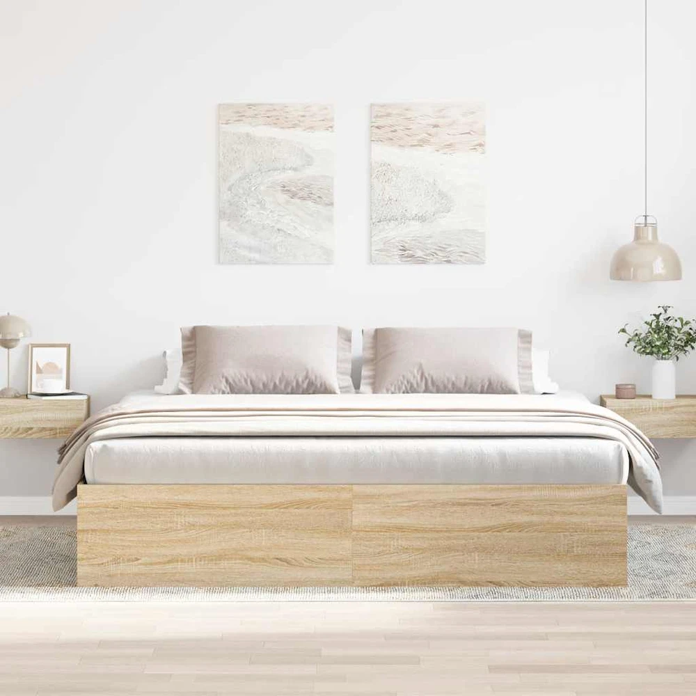 Lovos rėmas, sonoma ąžuolo spalvos, 180x200cm, itin didelis