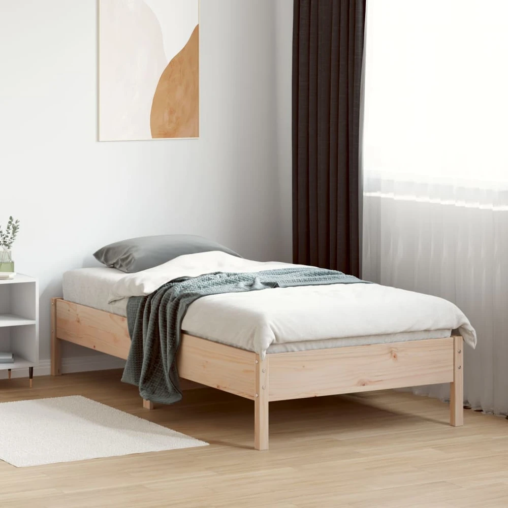 Lovos rėmas su be čiužinio, 75x190cm, pušies masyvas