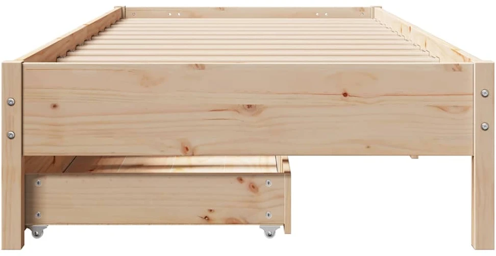 Lovos rėmas su be čiužinio, 75x190cm, pušies masyvas
