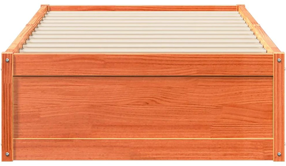 Lovos rėmas su be čiužinio, ruda, 75x190cm, pušies masyvas