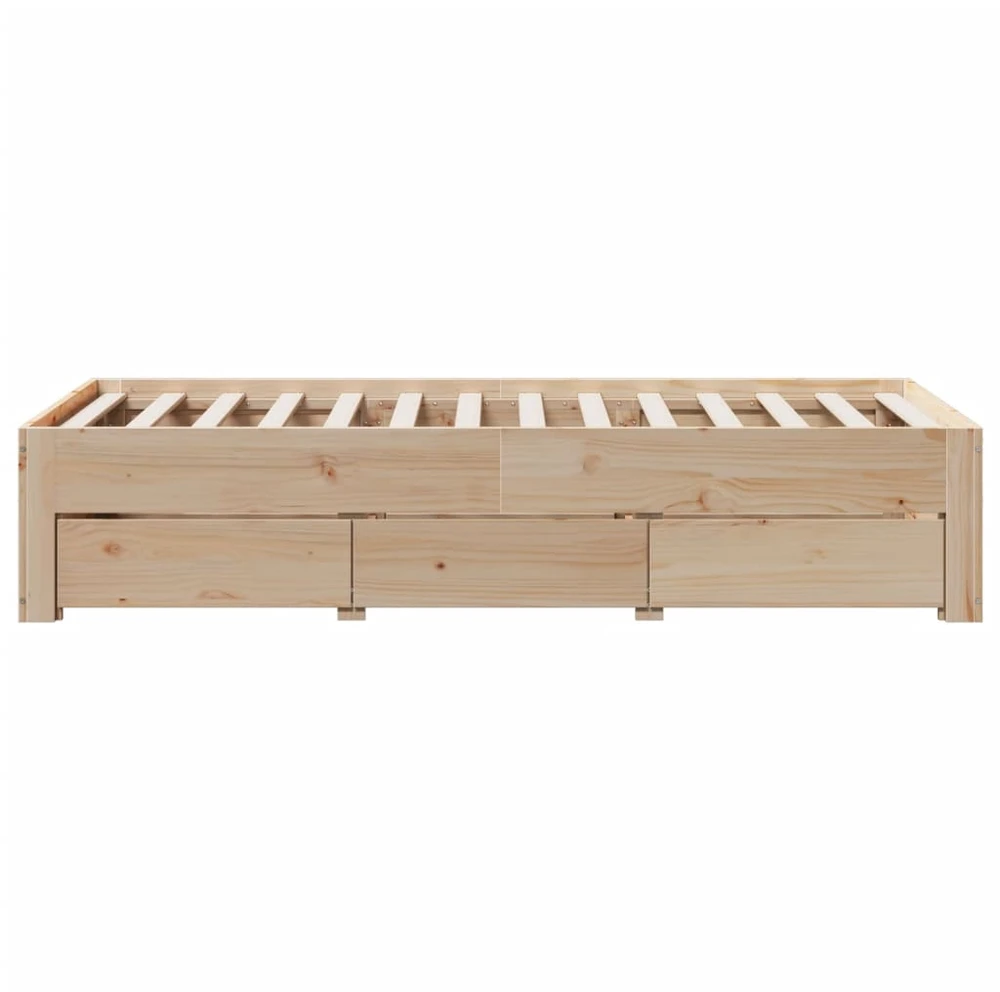 Lovos rėmas su be čiužinio su stalčiais, 75x190cm, pušis