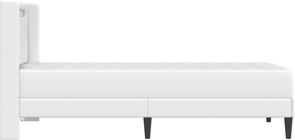 Lovos rėmas su čiužiniu Balta 80 x 200 cm Dirbtinė oda