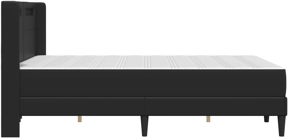 Čiužinys Lovos rėmas su čiužiniu Juoda 120 x 190 cm Dirbtinė oda