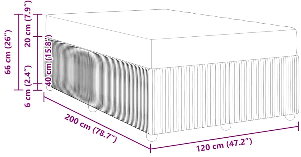 Lova Lovos rėmas Juoda 120 x 200 cm audinys