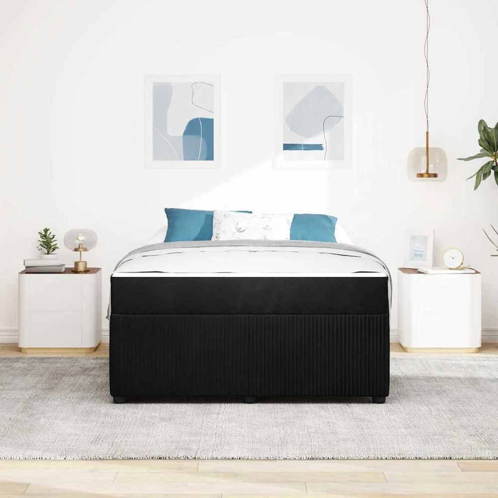 Lovos rėmas Juoda 160 x 200 cm audinys