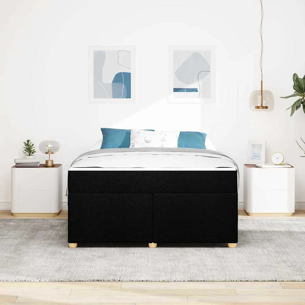 Lovos rėmas su čiužiniu Juoda 160 x 200 cm audinys