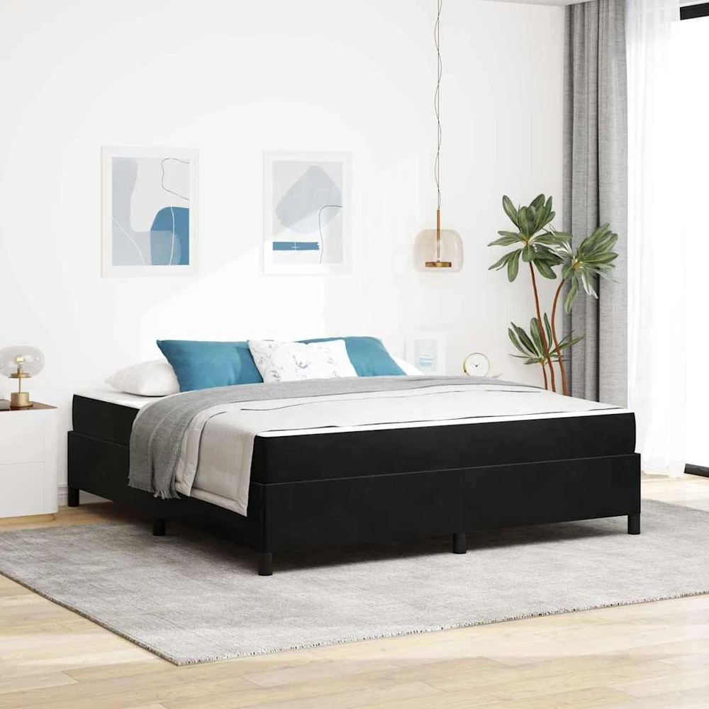 Lovos rėmas Juoda 180 x 200 cm audinys