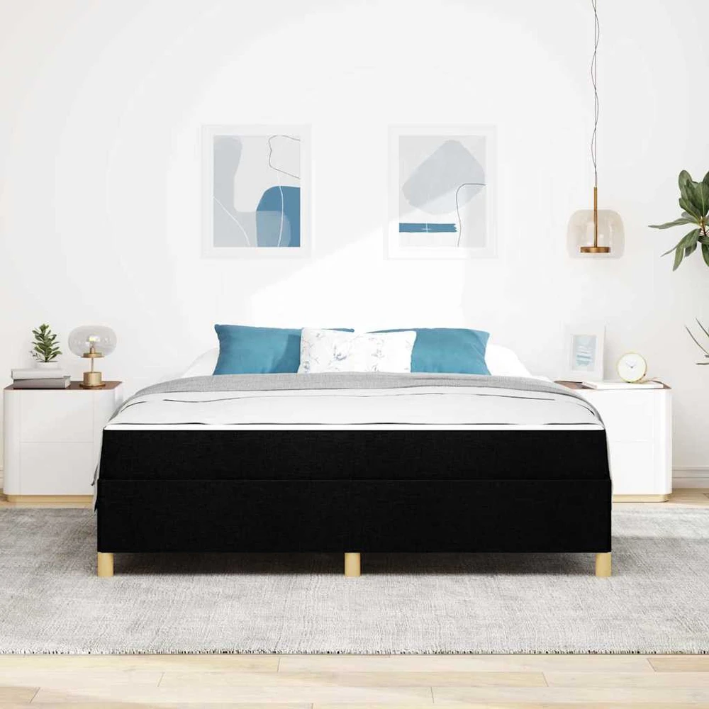 Lovos rėmas Juoda 180 x 200 cm audinys