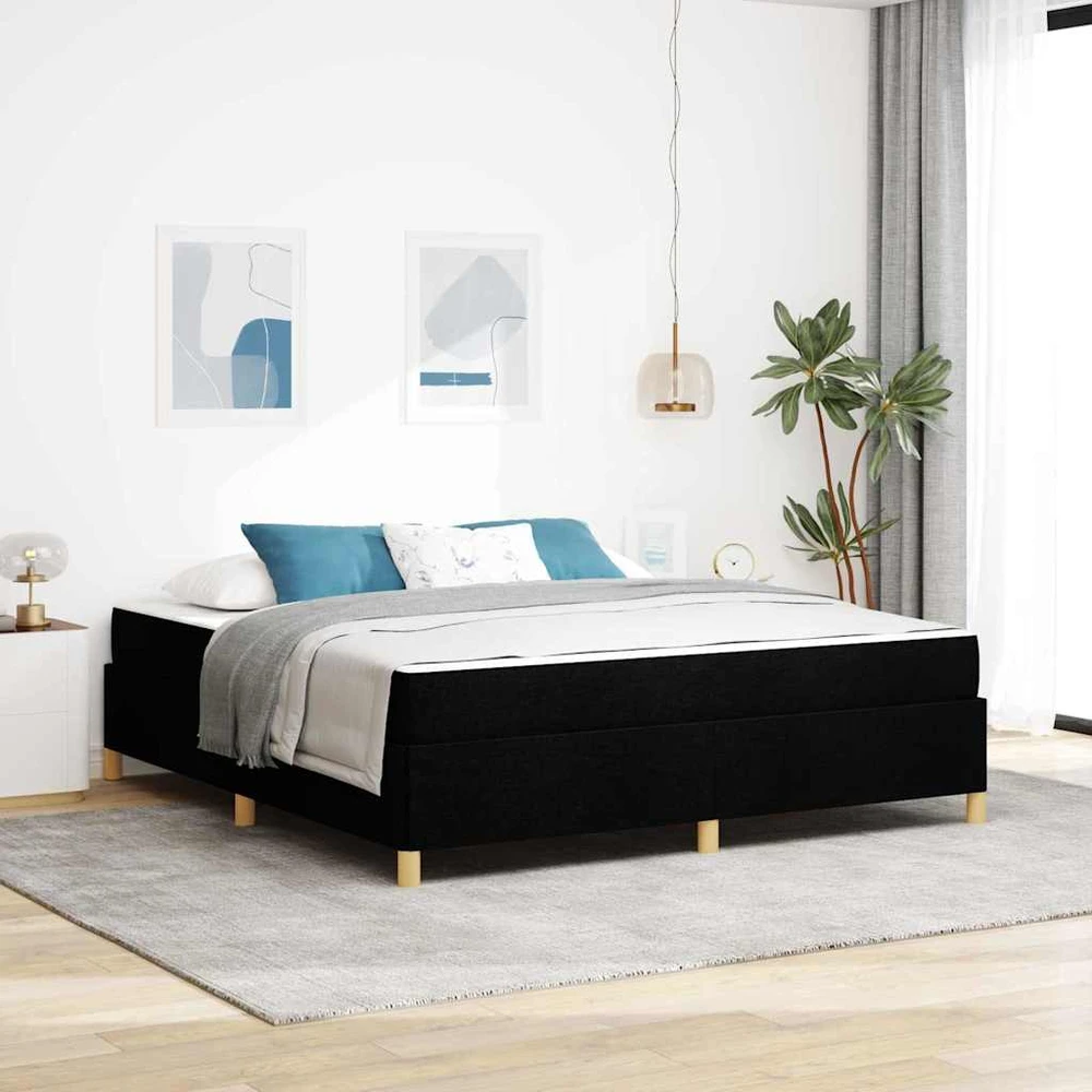 Lovos rėmas Juoda 180 x 200 cm audinys