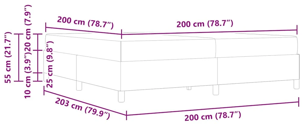 Lovos rėmas Juoda 200 x 200 cm audinys