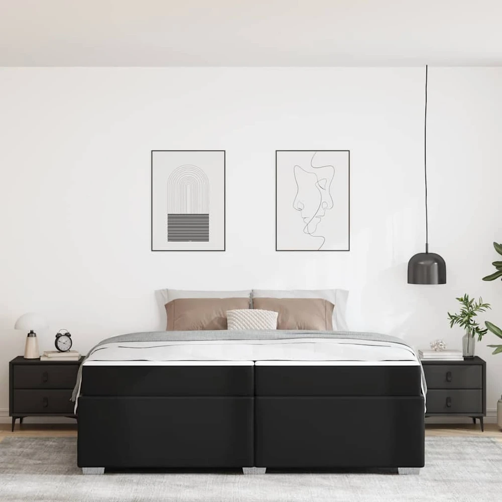 Lovos rėmas Juoda 200 x 200 cm audinys