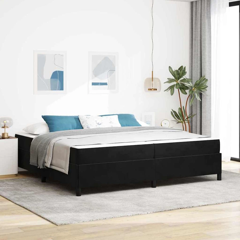 Lovos rėmas Juoda 200 x 200 cm audinys