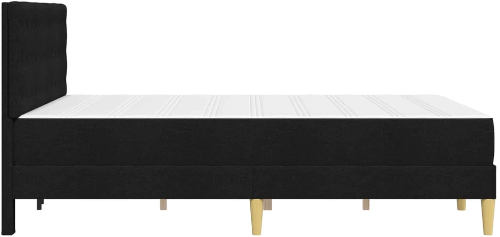 Lovos rėmas su čiužiniu Juoda 160 x 200 cm Audinys