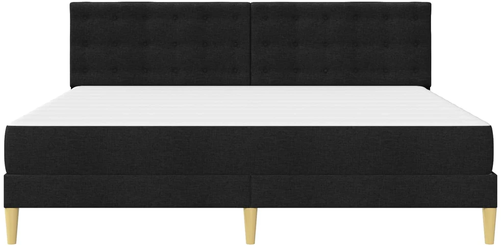Lovos rėmas su čiužiniu Juoda 200 x 200 cm Audinys