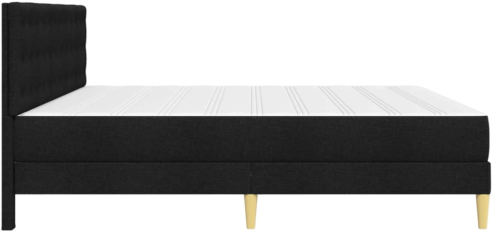Lovos rėmas su čiužiniu Juoda 200 x 200 cm Audinys