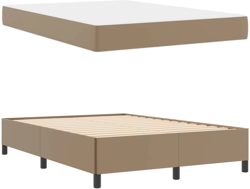 Lovos rėmas su čiužiniu Kapučino 140 x 200 cm audinys