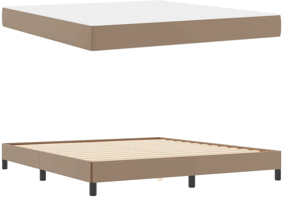 Lovos rėmas su čiužiniu Kapučino 180 x 200 cm audinys