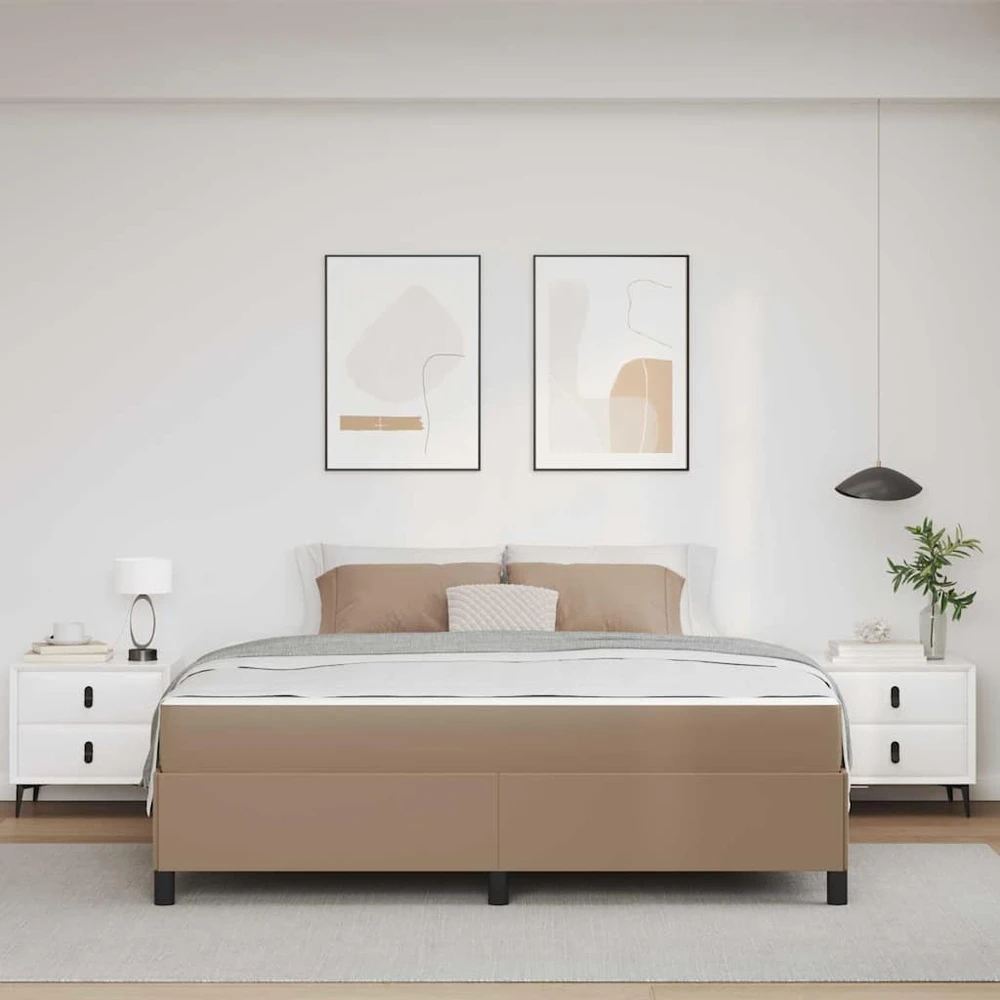 Lovos rėmas su čiužiniu Kapučino 180 x 200 cm audinys