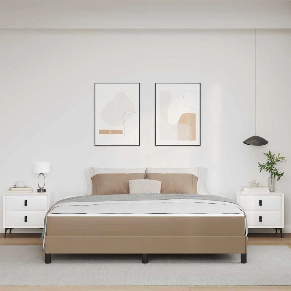 Lovos rėmas su čiužiniu Kapučino 180 x 200 cm audinys