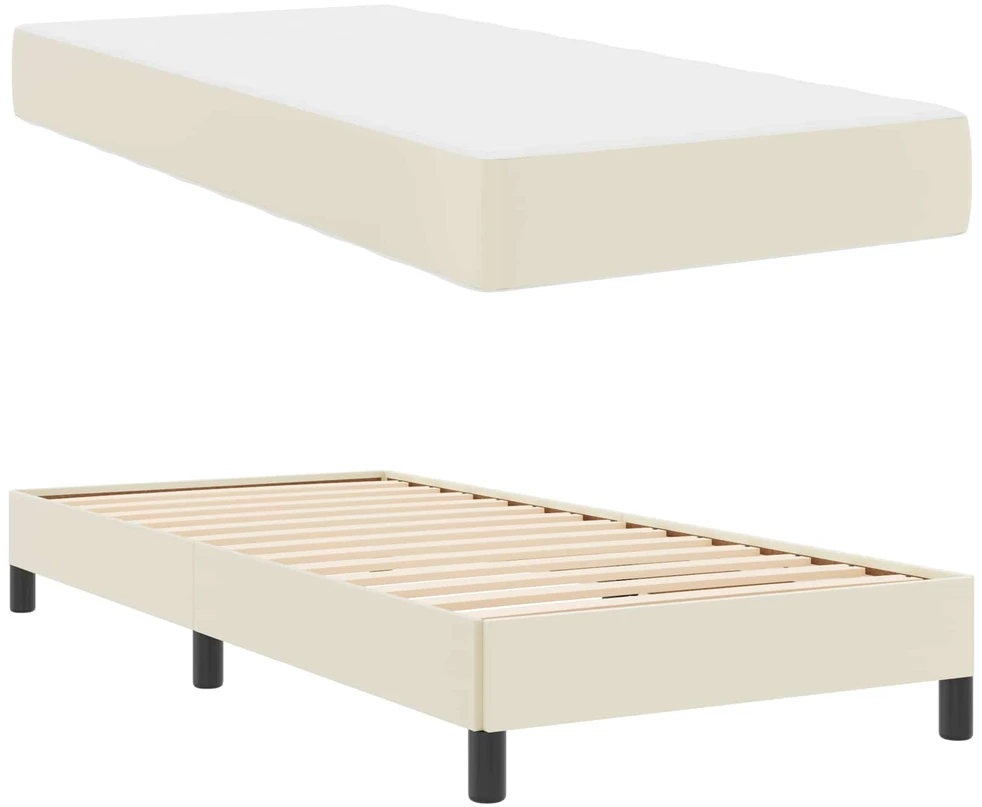 Lova Lovos rėmas su čiužiniu Kreminė 80 x 200 cm audinys