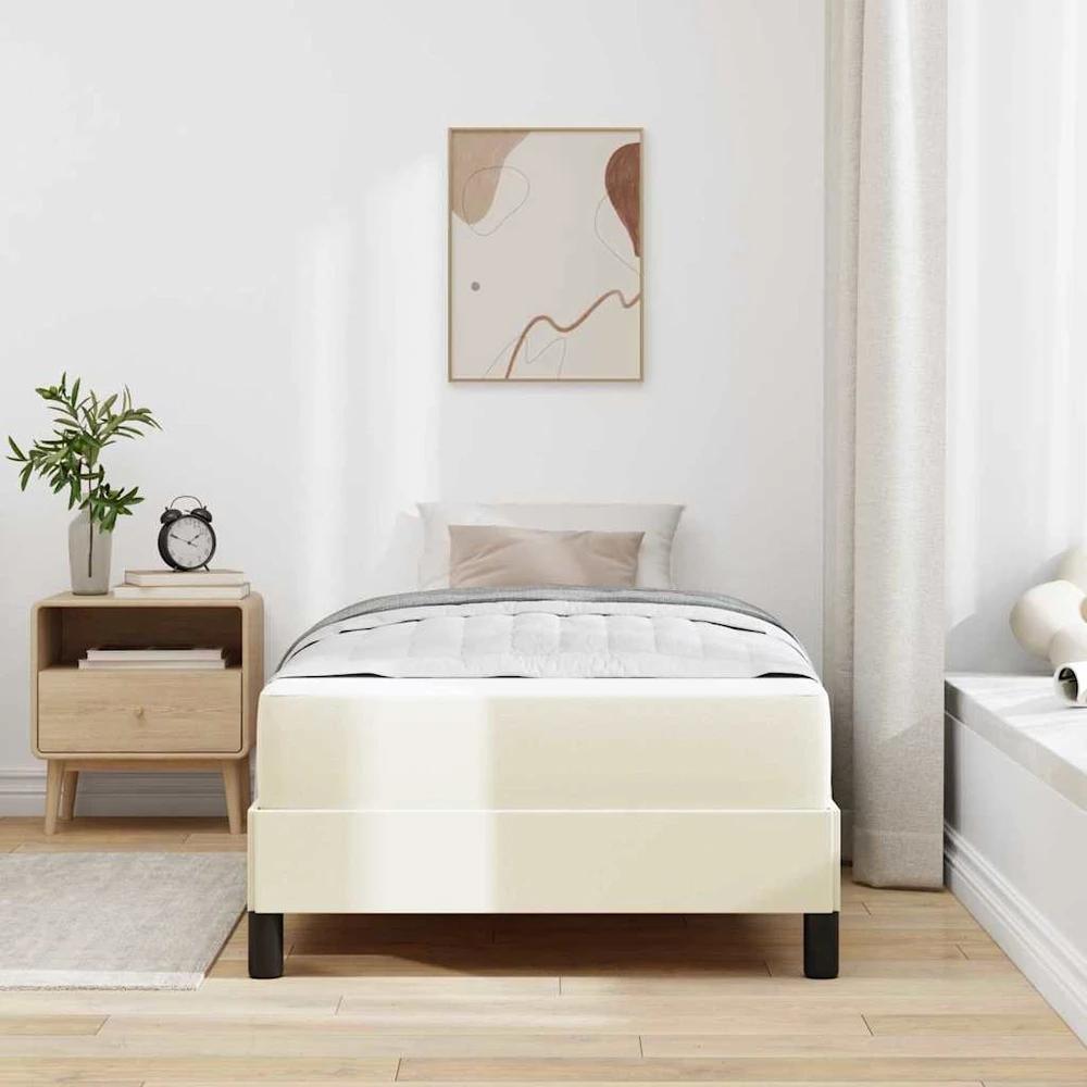 Lova Lovos rėmas su čiužiniu Kreminė 80 x 200 cm audinys