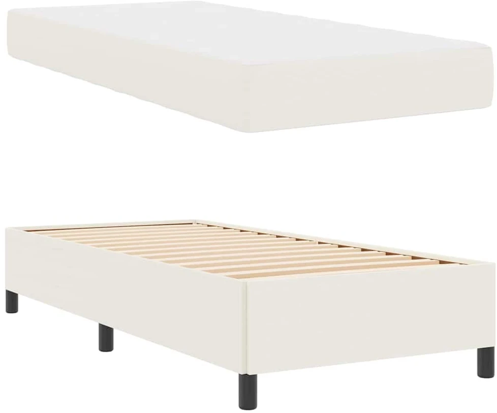 Lova Lovos rėmas su čiužiniu Kreminė 90 x 200 cm audinys