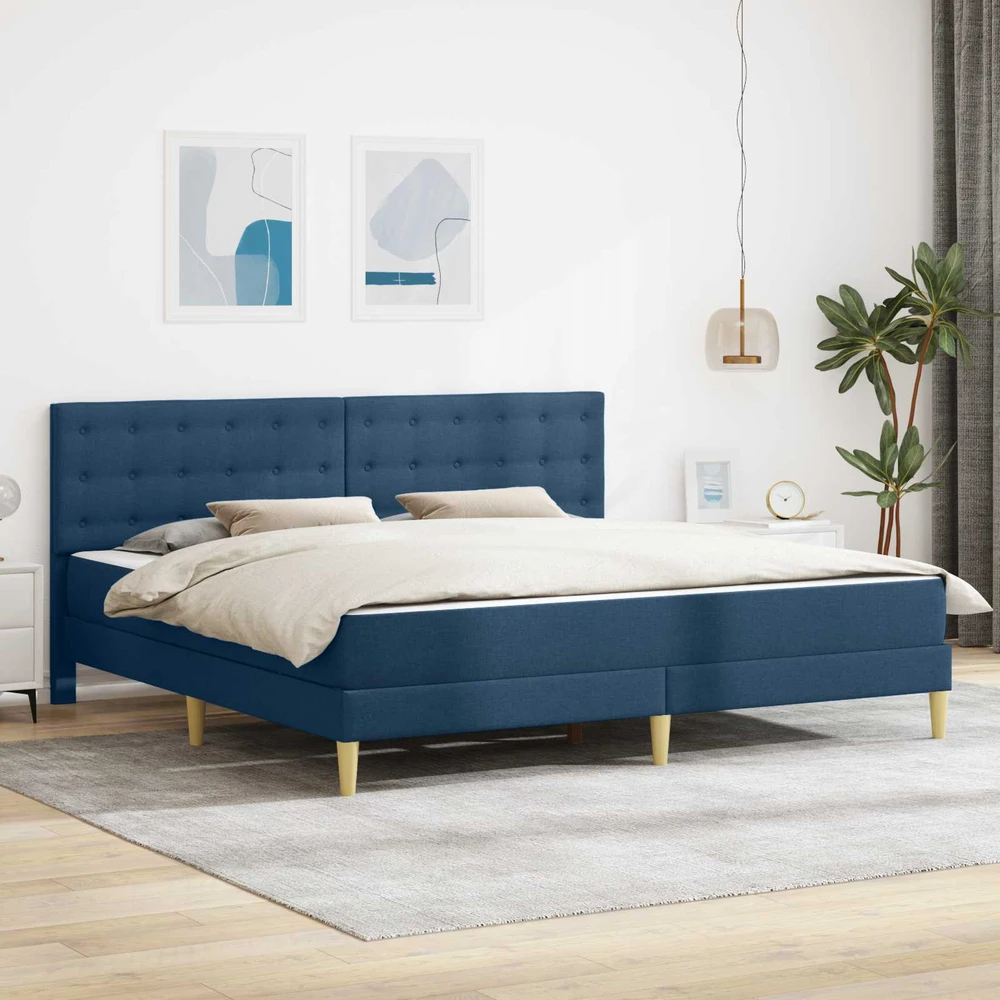 Lovos rėmas su čiužiniu Mėlyna 180 x 200 cm Audinys