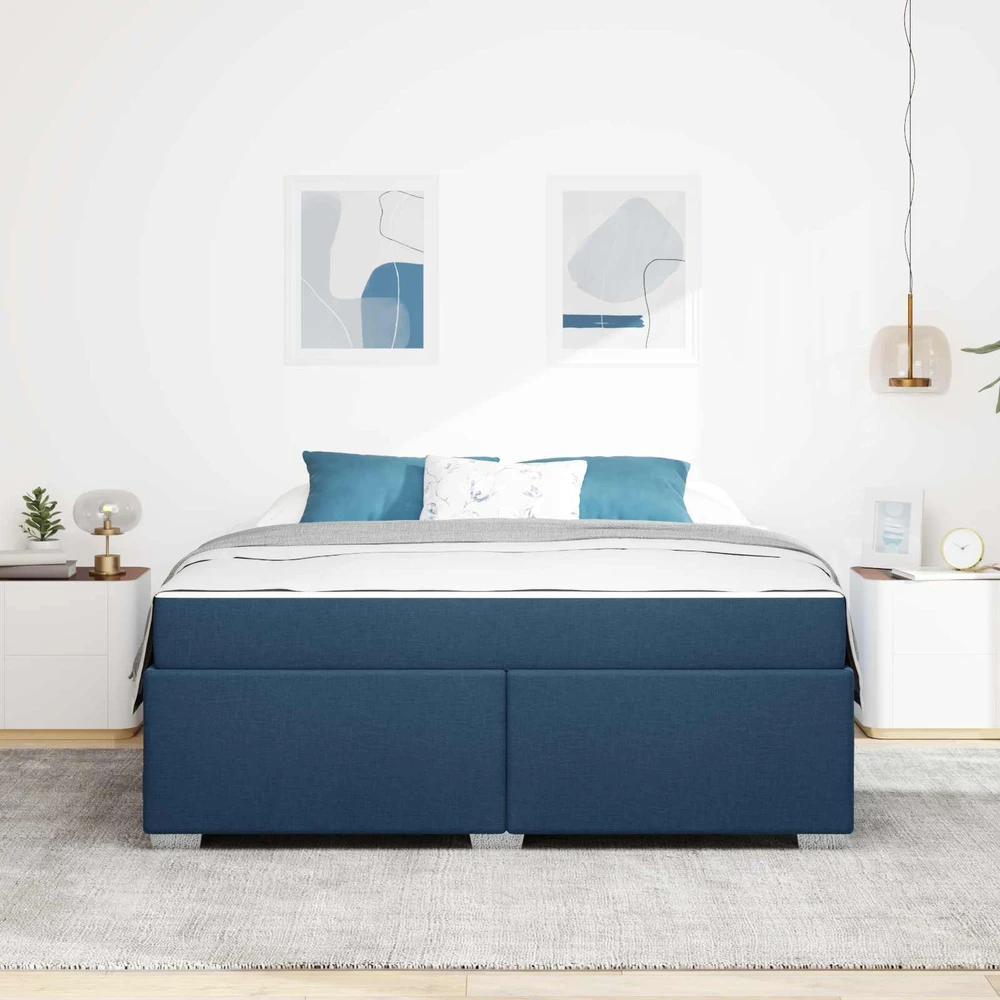 Lovos rėmas su čiužiniu Mėlyna 180 x 200 cm audinys