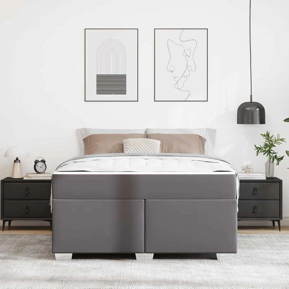 Lovos rėmas Pilka 140 x 200 cm audinys