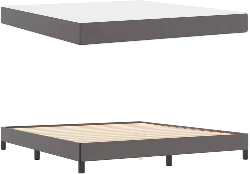Lovos rėmas su čiužiniu Pilka 180 x 200 cm audinys